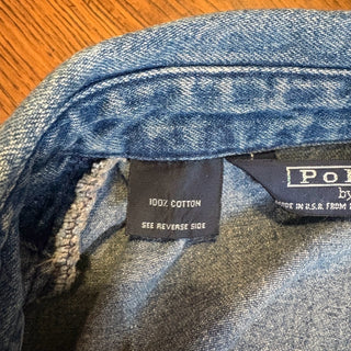 1980s Polo Ralph Lauren "No Pony" Denim Drizzler Jacket