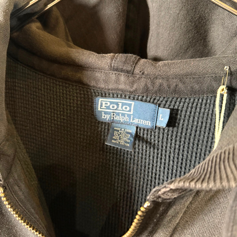 2000s Polo Ralph Lauren "BLACK" Double Face Zip-Up Hoodie