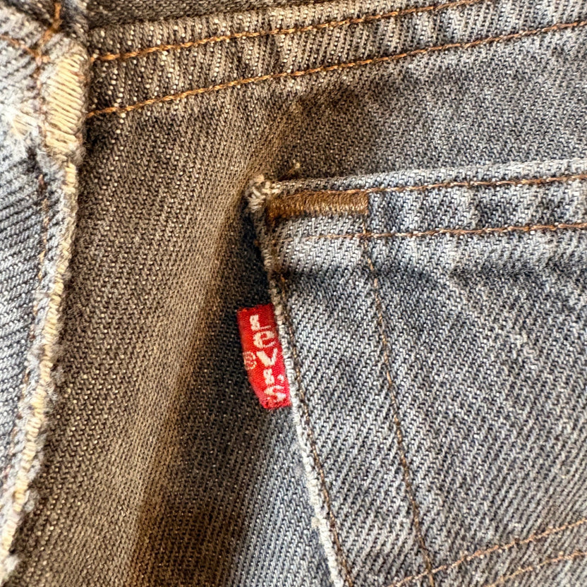 1980s Levi's 501-0658 "Yarn-Dyed" Black Denim Pants