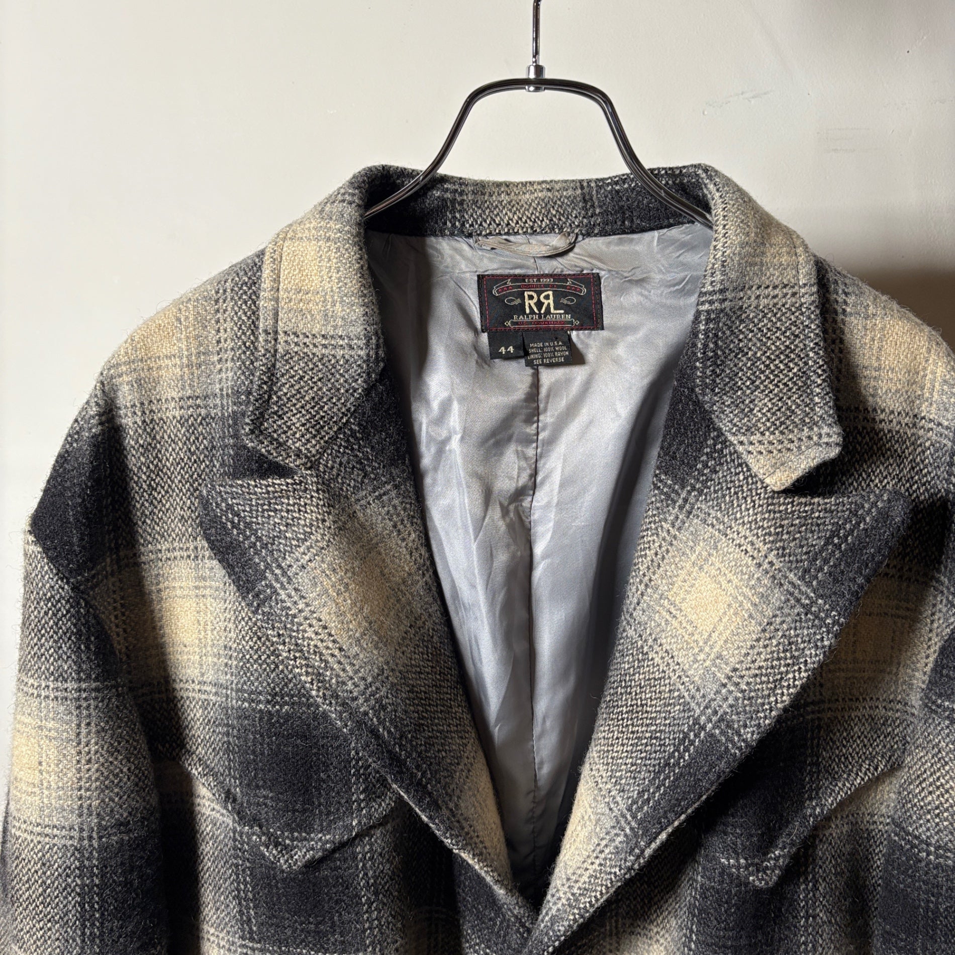 1990s RRL "Ombre Check" Western Jacket