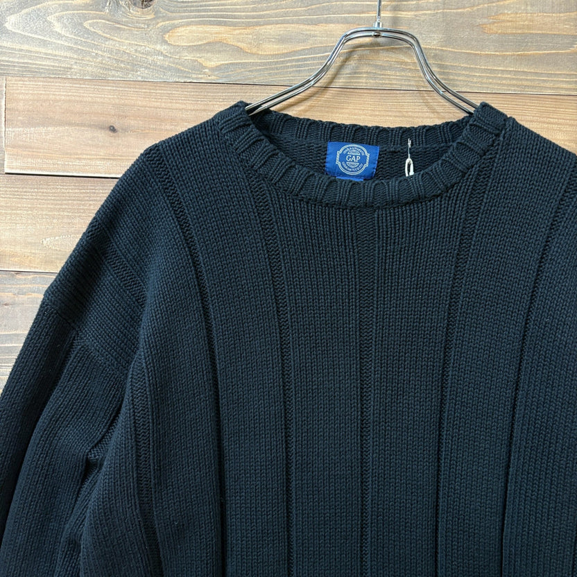 1980s "OLD GAP" Cotton Knit "Black"