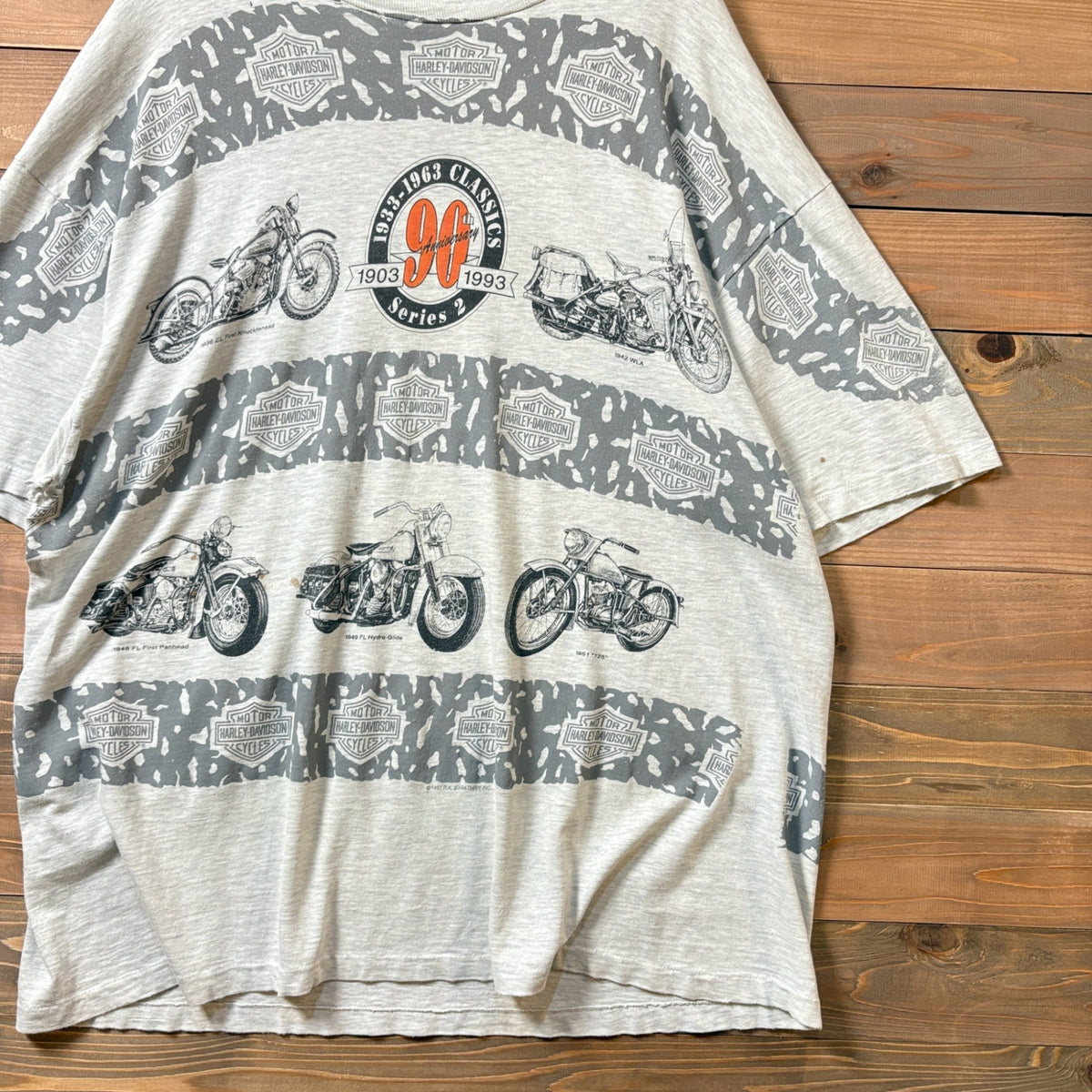 1990s Harley-Davidson "All-Over Pattern" T-Shirt