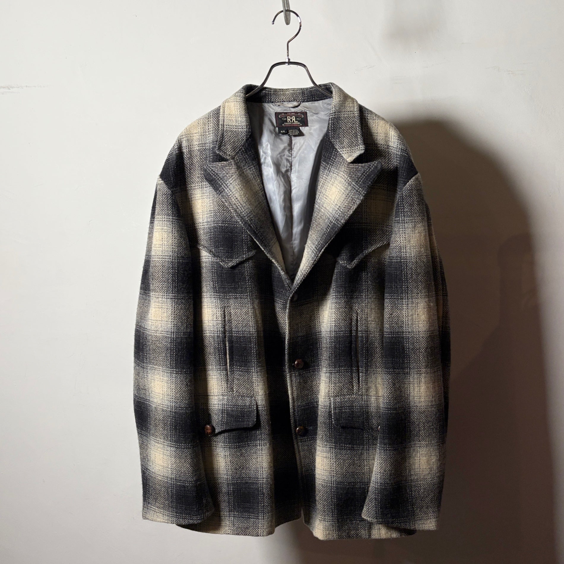 1990s RRL "Ombre Check" Western Jacket