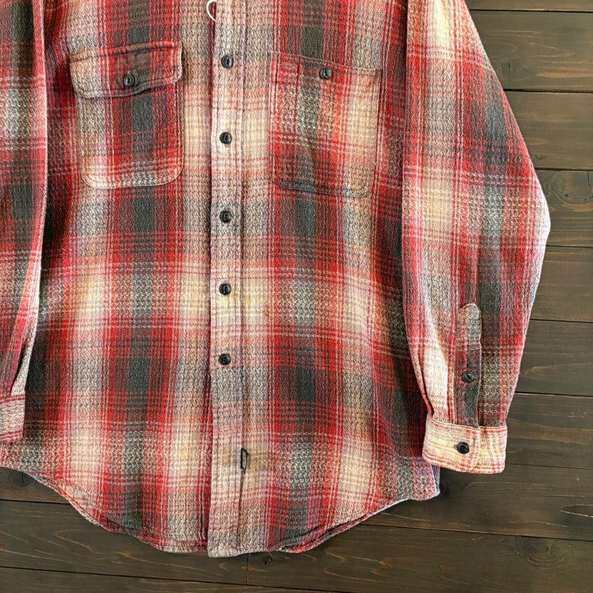 1990s RRL "Cotton Pile" Ombre Plaid Shirt