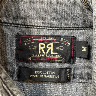 1990s RRL "Gacha Pocket" Black Denim Shirt