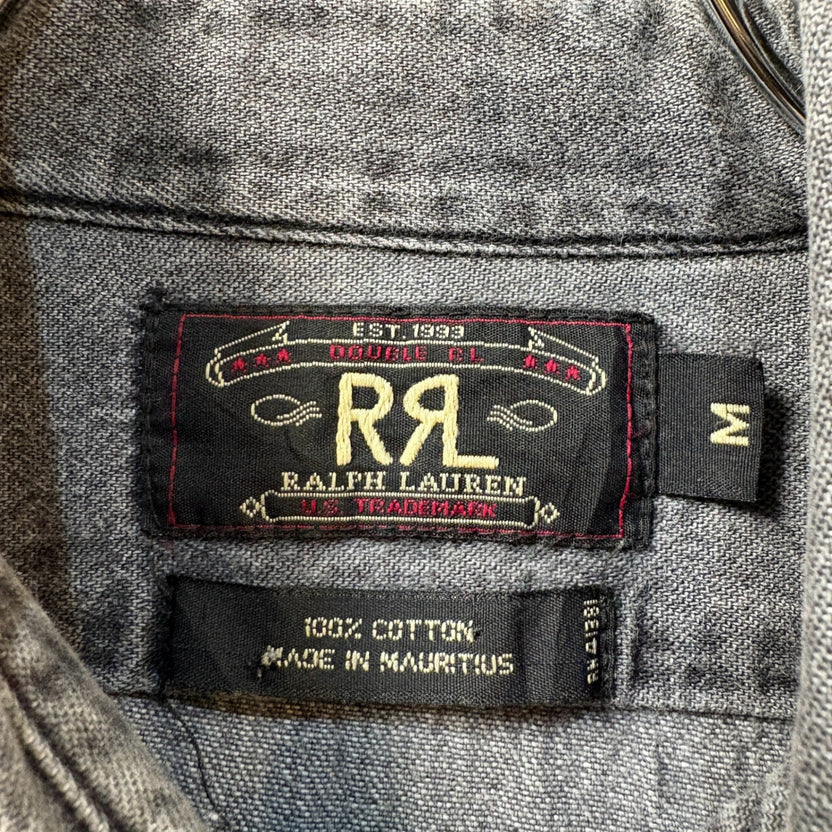 1990s RRL "Gacha Pocket" Black Denim Shirt