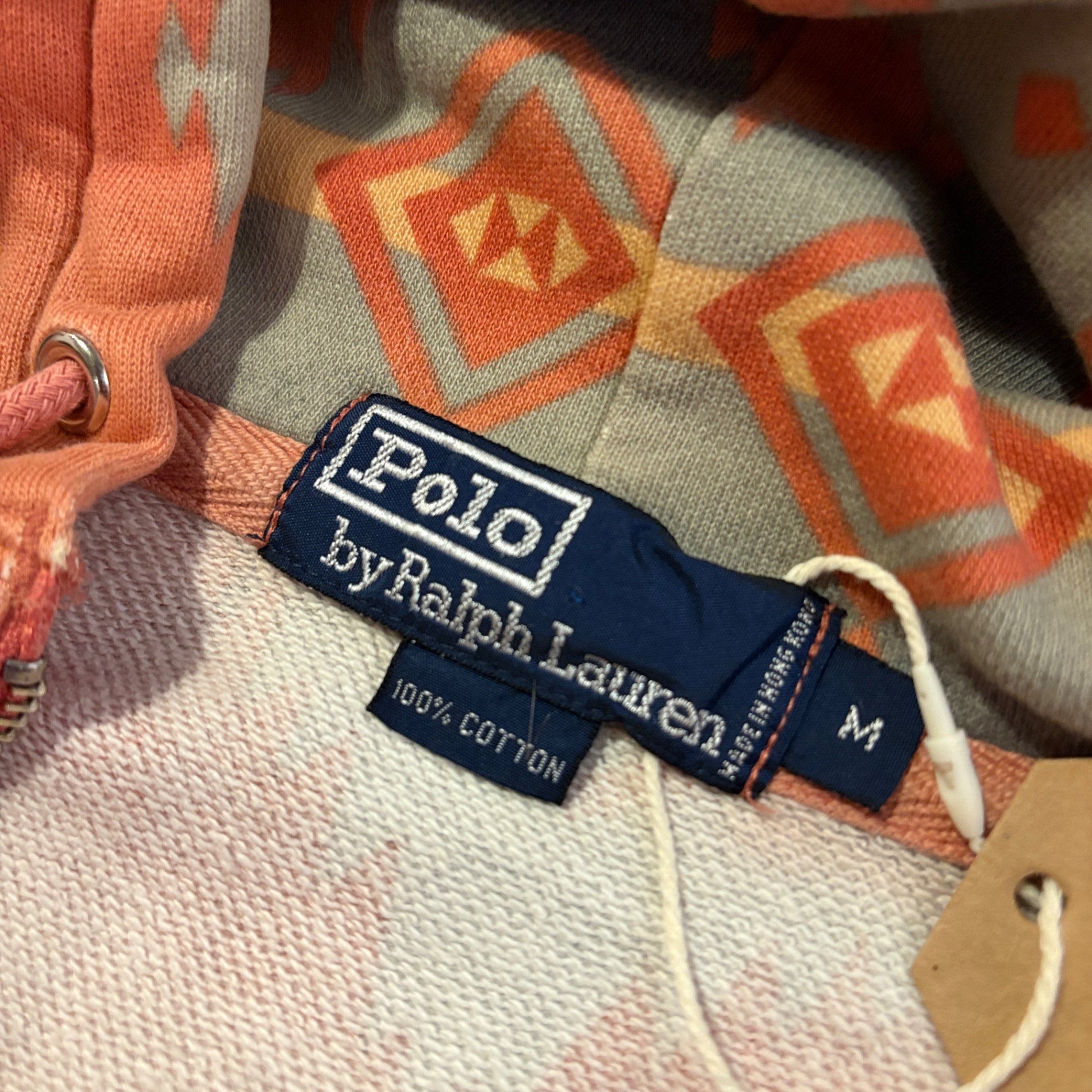 1980s~1990s Polo Ralph Lauren "Native Pattern" Half-Zip Hoodie