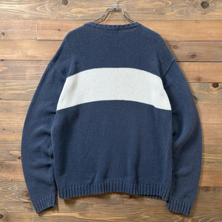 1990s RRL "Wide Border" Cotton Knit Sweater