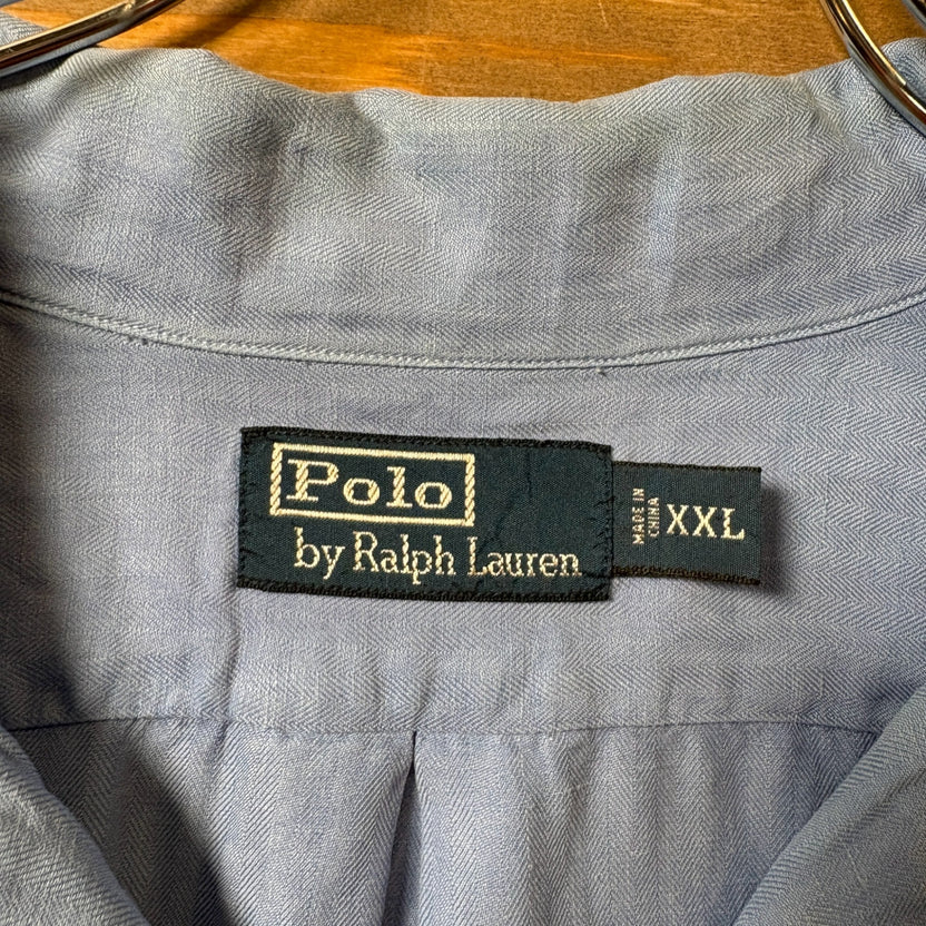 2000s Polo Ralph Lauren "Silk × Linen" Open Collar Shirt