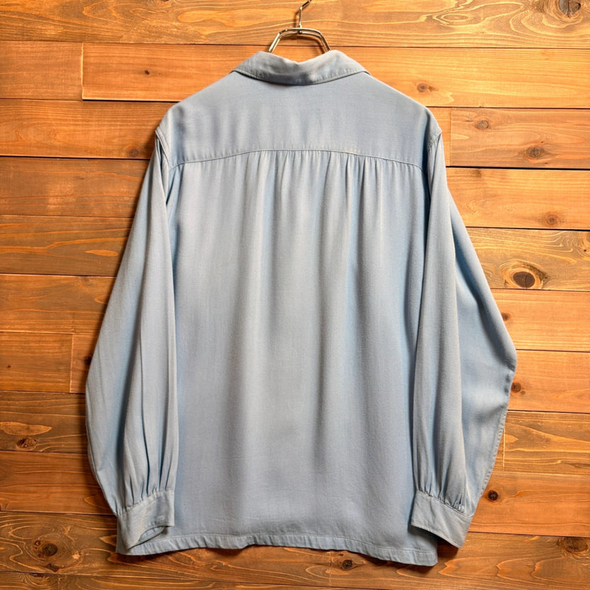1940s ARROW "Light Blue" Rayon Gabardine Shirt