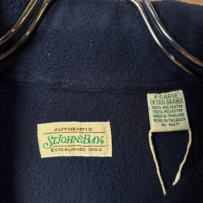 1990s St. John's Bay ”Fleece” Rugby Shirt