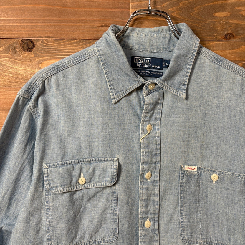 1990s~2000s Polo Ralph Lauren "Gachapoke" Vintage Dungaree Workshirt