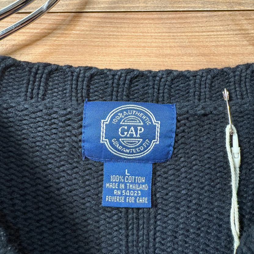 1980s "OLD GAP" Cotton Knit "Black"