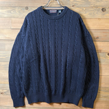 1990s ROUNDTREE & YORKE "Cable Cotton Knit"
