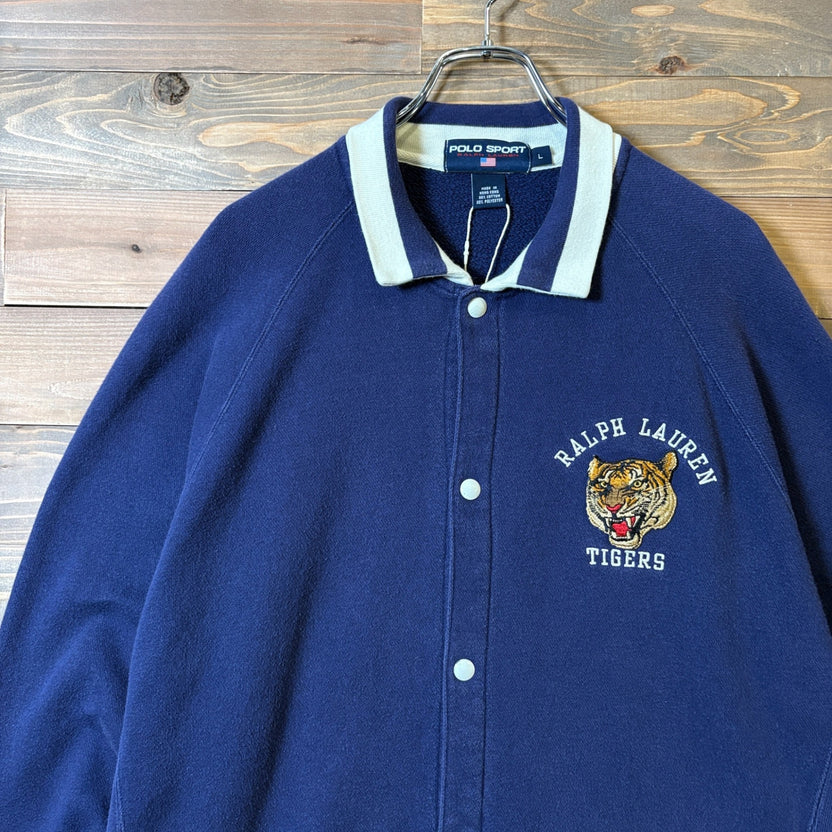 1990s Polo Sport "TIGERS" Sweat Varsity Jacket