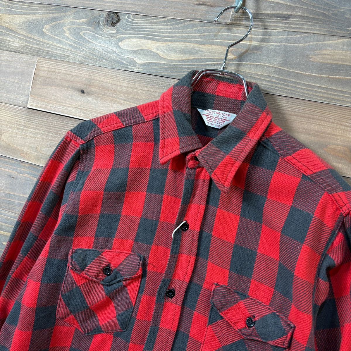 1980s FROSTPROOF "Block Check" Heavy Flannel Shirt