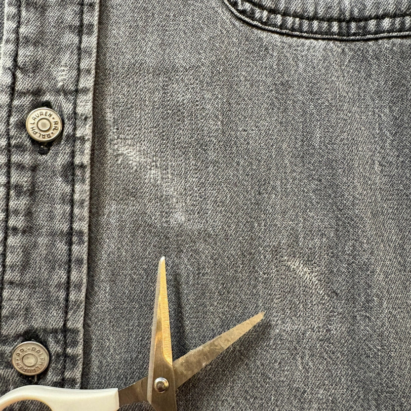 1990s RRL "Gacha Pocket" Black Denim Shirt
