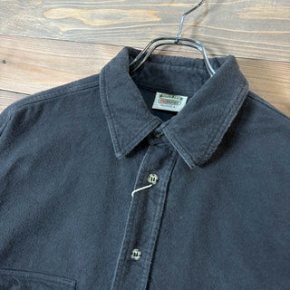 1980s Five Brother ”Black” Chamois Cloth Shirt