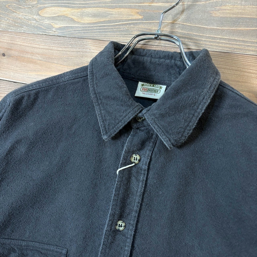 1980s Five Brother ”Black” Chamois Cloth Shirt