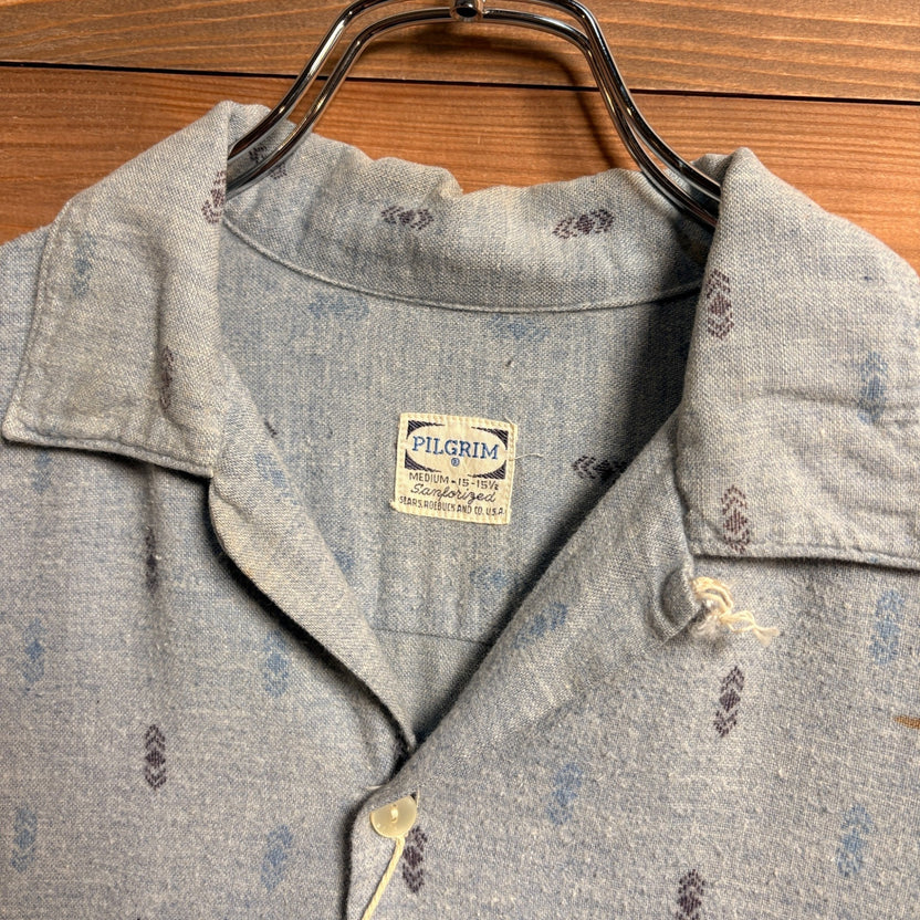 1960s Pilgrim "All-Over Pattern" Printed Flannel Shirt