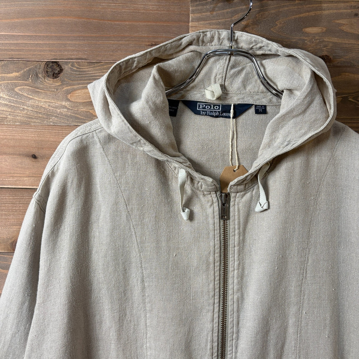 1990s Polo Ralph Lauren Linen Hooded Jacket