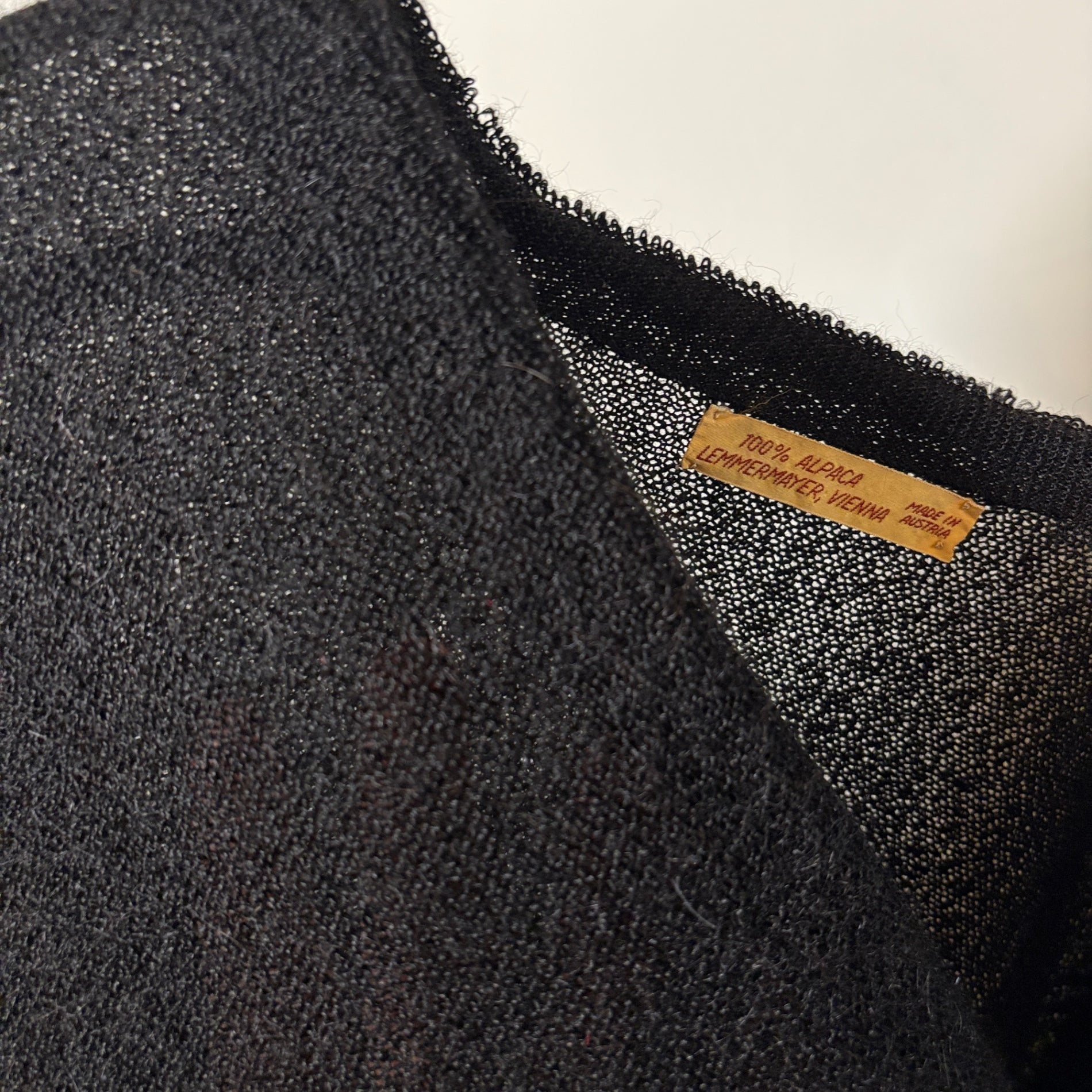 1960s LEMMERMAYER "BLACK" Alpaca Cardigan
