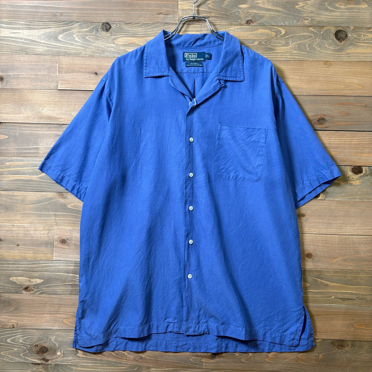 1990s Polo Ralph Lauren "Silk × Cotton" CALDWELL Open Collar Shirt