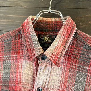 1990s RRL "Cotton Pile" Ombre Plaid Shirt