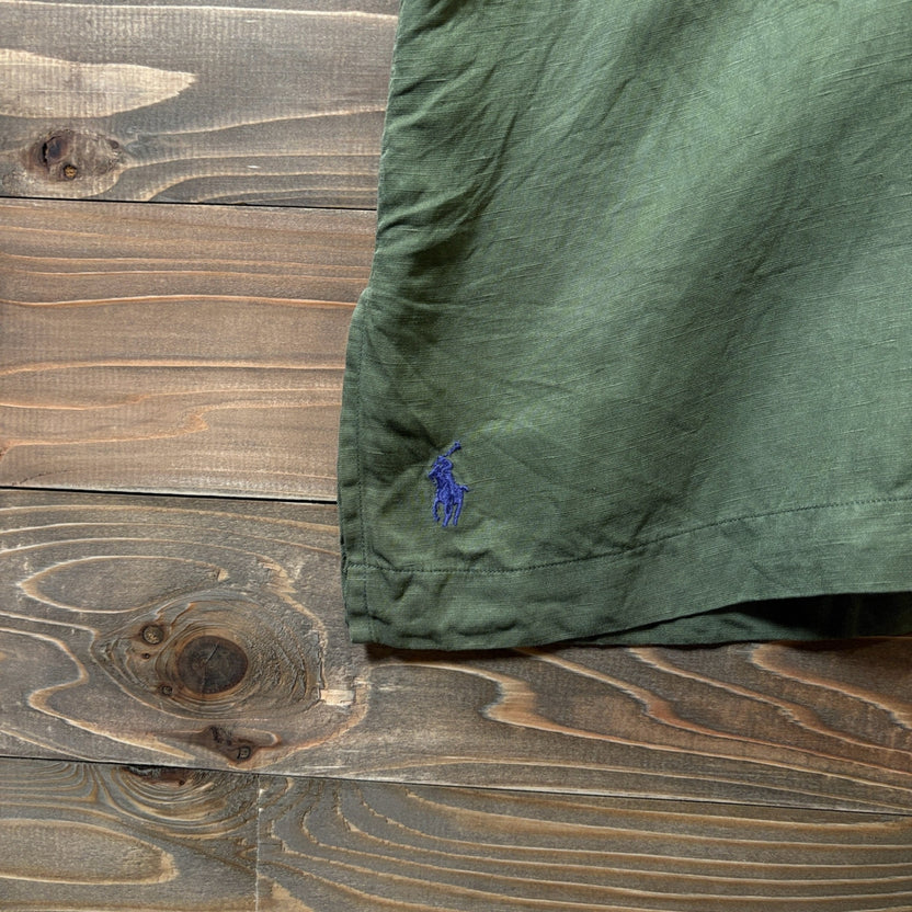 2000s Polo Ralph Lauren Silk Linen Open Collar Shirt