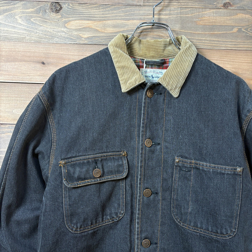 1980s Polo Ralph Lauren "BLACK" Denim Jacket