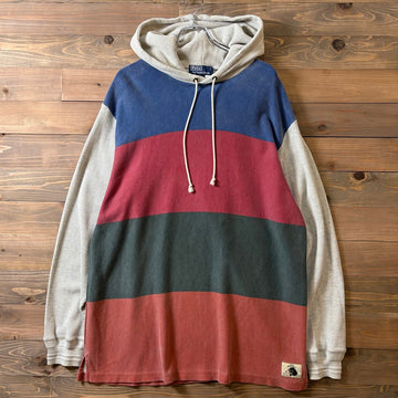 1990s Polo Ralph Lauren "Color Block" Thermal Hoodie