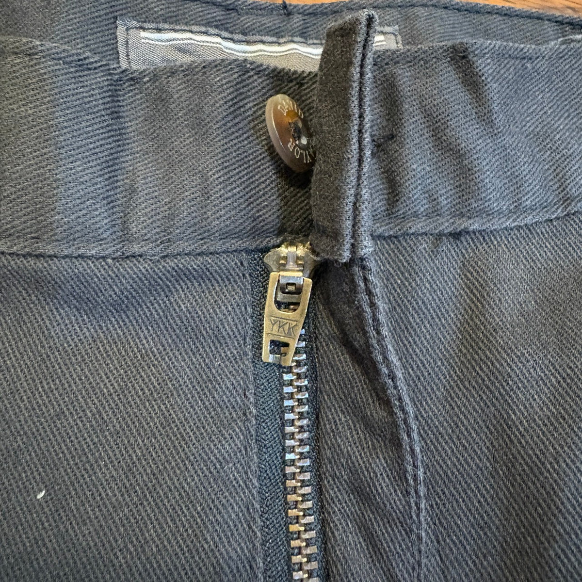1990s David Taylor Made in USA Black Two-Tuck Pants