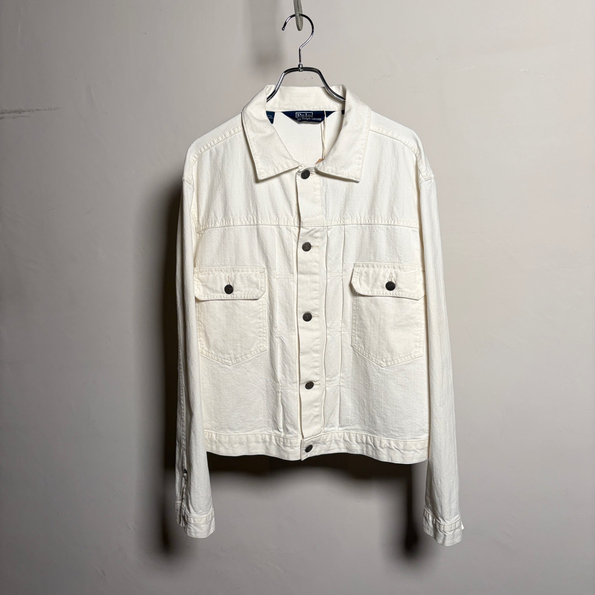 1990s Polo Ralph Lauren "WHITE" 2nd Type Denim Jacket