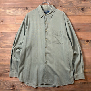 1990s Polo Ralph Lauren "MARLOWE" Silk × Cotton Shirt