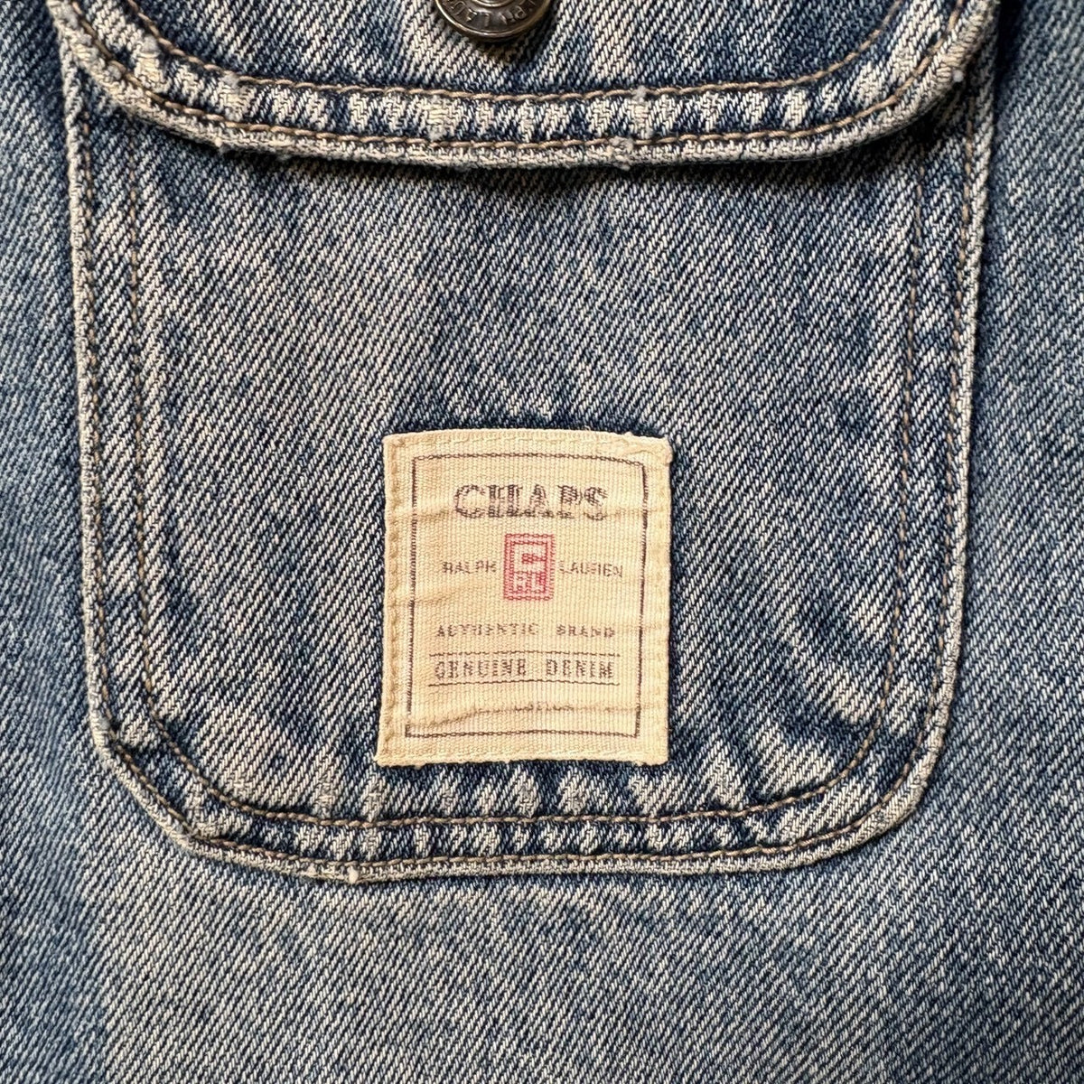 1990s CHAPS "Back Embroidery" 2nd Type Denim Jacket