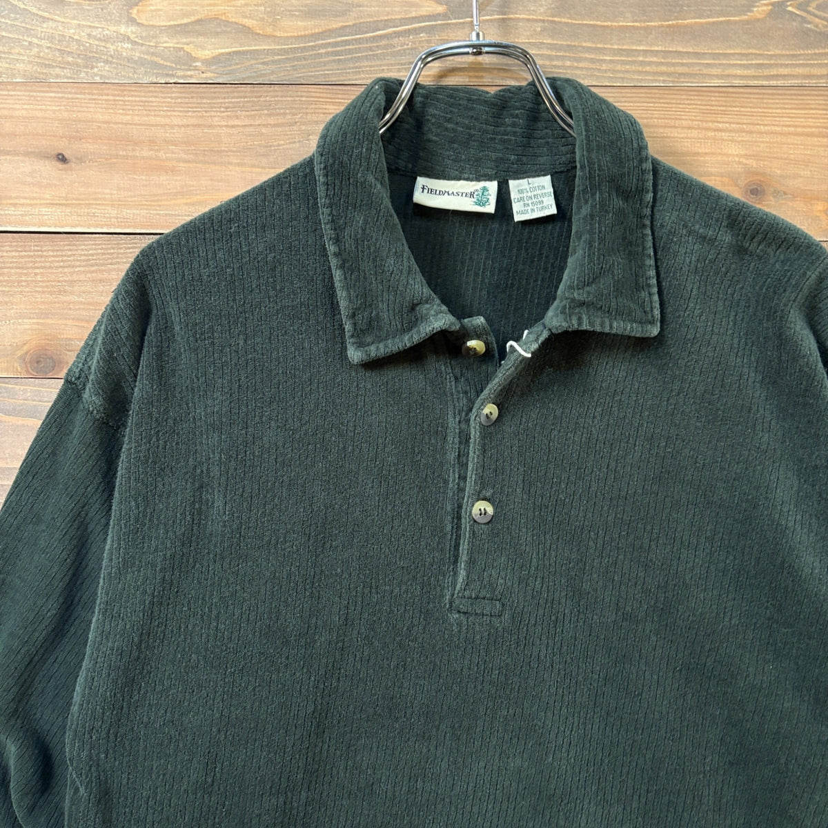 1990s~2000s Fieldmaster L/S Velour Polo Shirt