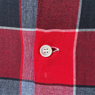 1950s~1960s Towncraft Open Collar Rayon Plaid Shirt