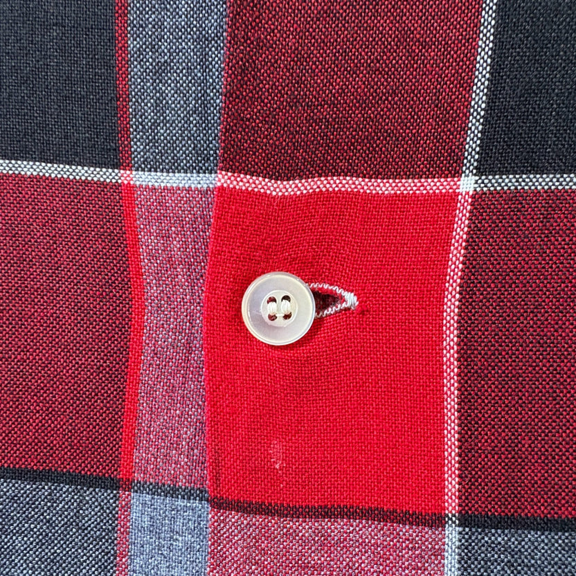 1950s~1960s Towncraft Open Collar Rayon Plaid Shirt
