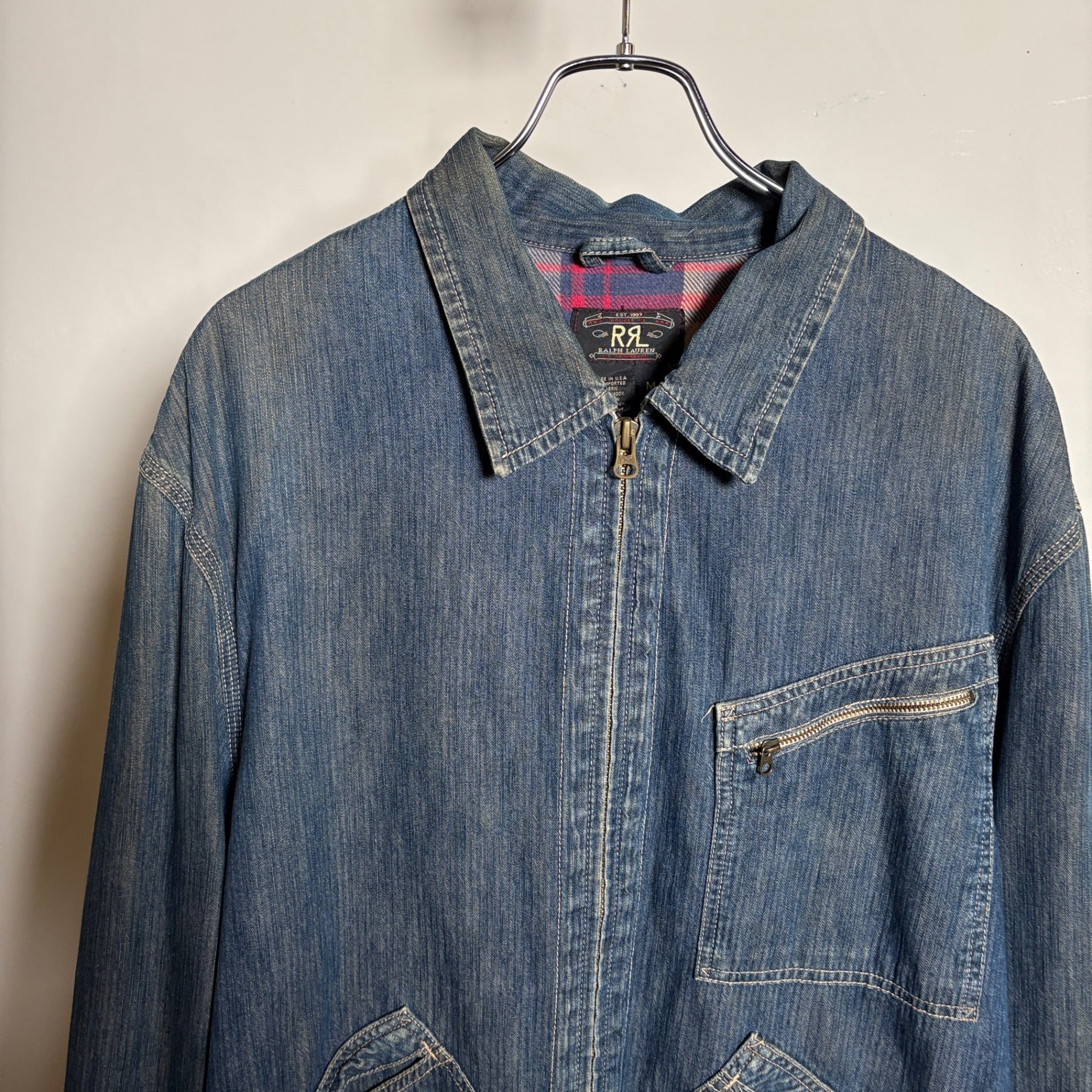 1990s RRL "91-B TYPE" Herringbone Denim Jacket