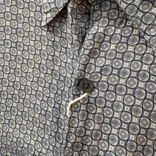 1990s~ PERRY ELLIS "Rayon" All-over pattern S/S Shirt