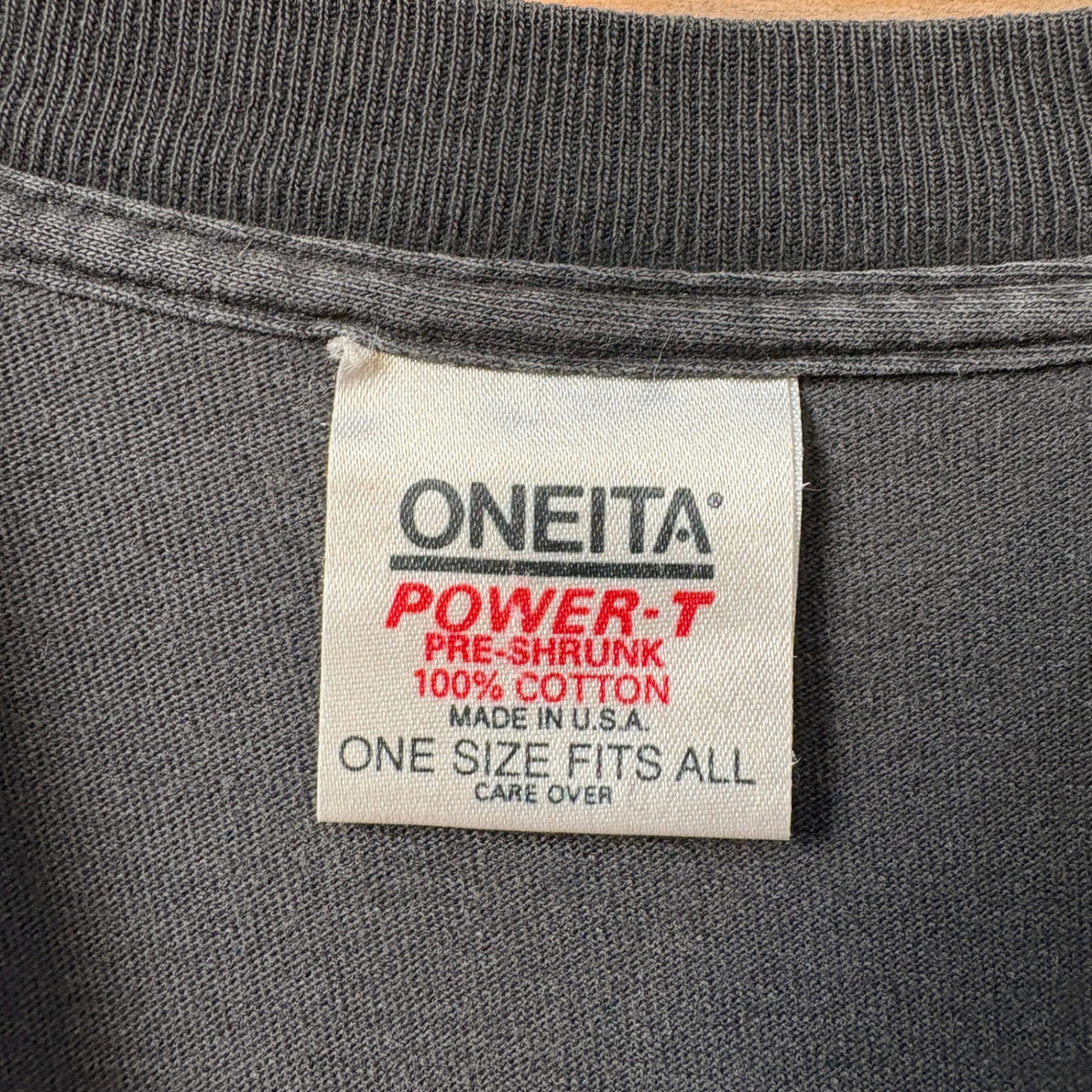 1990s Oneita Cut-Off Black T-Shirt Made in USA