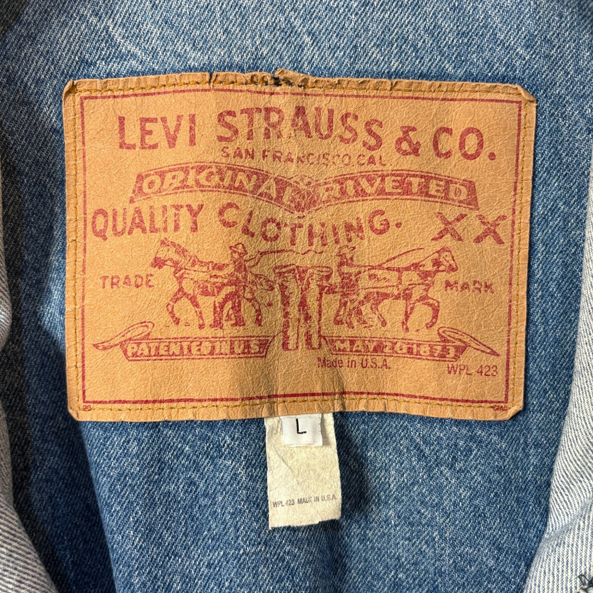 1990s Levi's "A-2 TYPE" Denim Flight Jacket