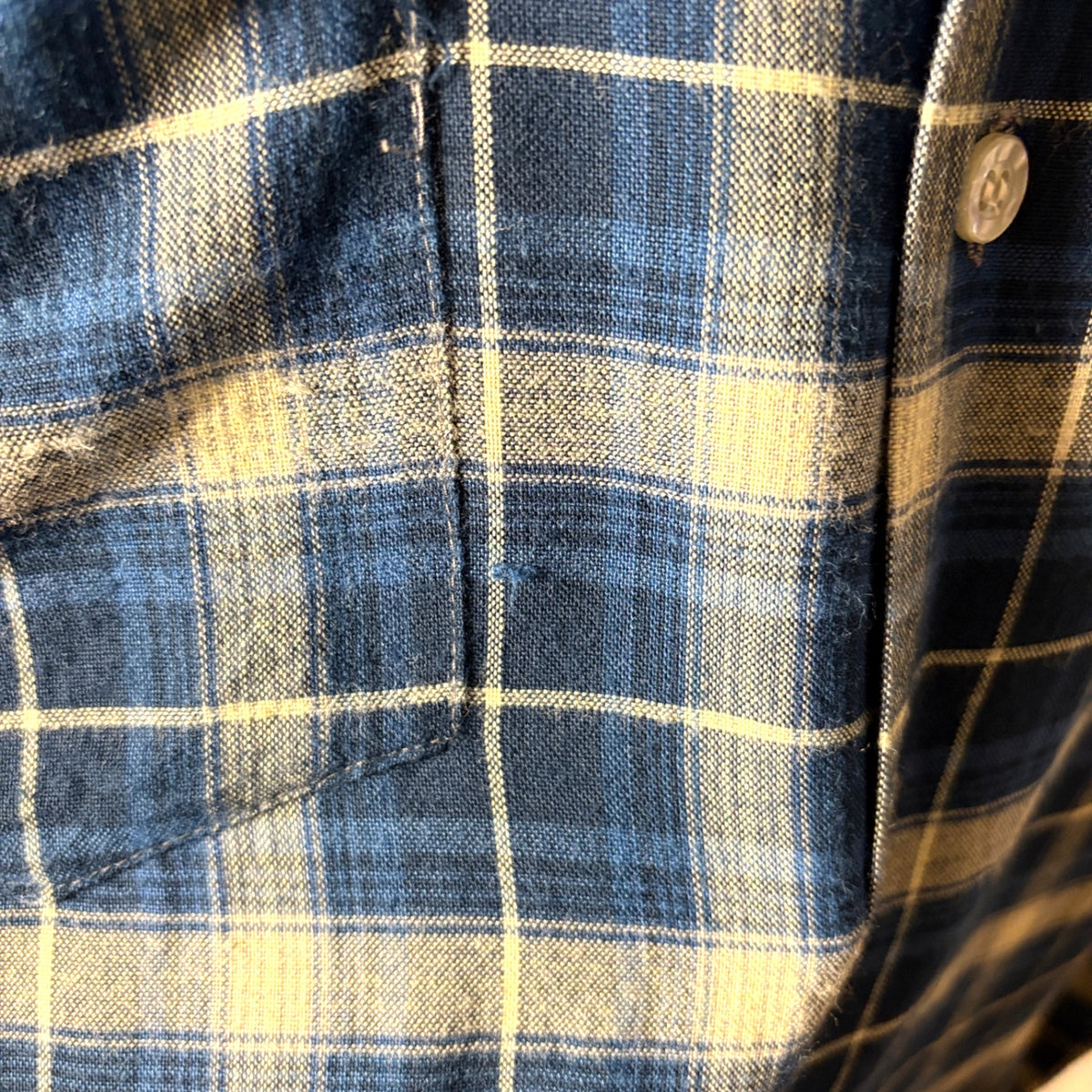 1970s TOWNCRAFT "Ombre Check" Rayon Shirt