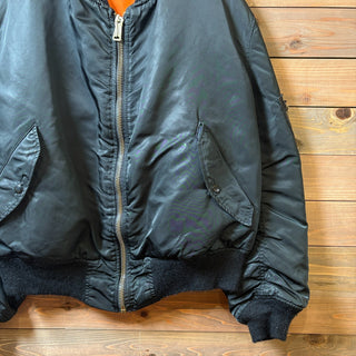 1980s~1990s Alpha Industries "Black" MA-1 Flight Jacket