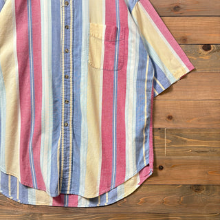 1990s St. John's Bay Multi Stripe S/S Shirt