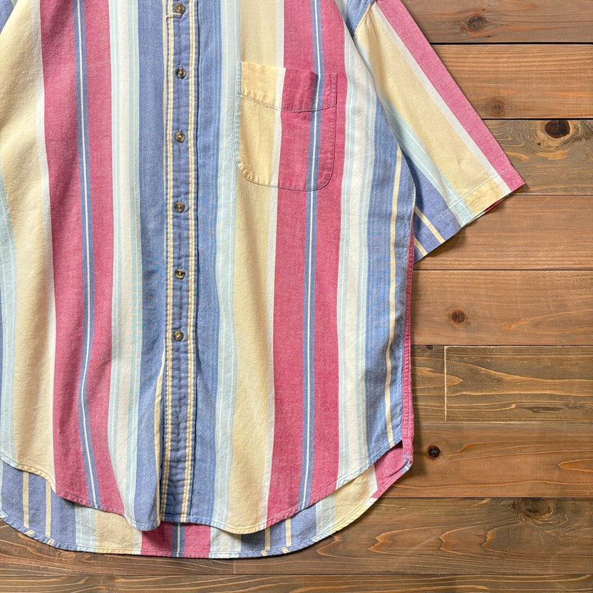 1990s St. John's Bay Multi Stripe S/S Shirt