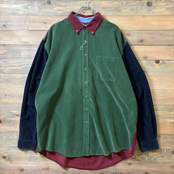 1990s Eddie Bauer Multicolor L/S Corduroy Shirt