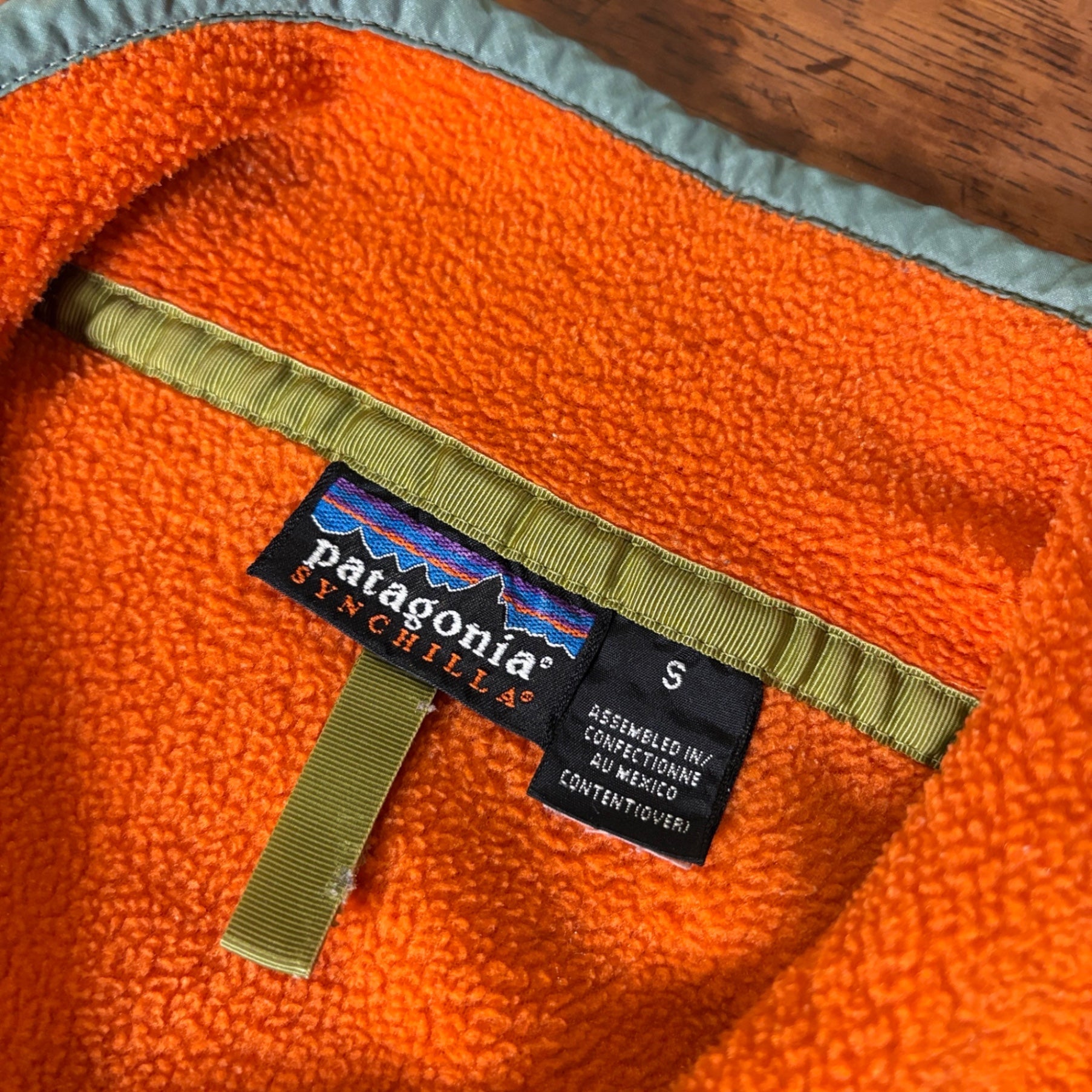 1990s Patagonia "ORANGE" SYNCHILLA SNAP-T