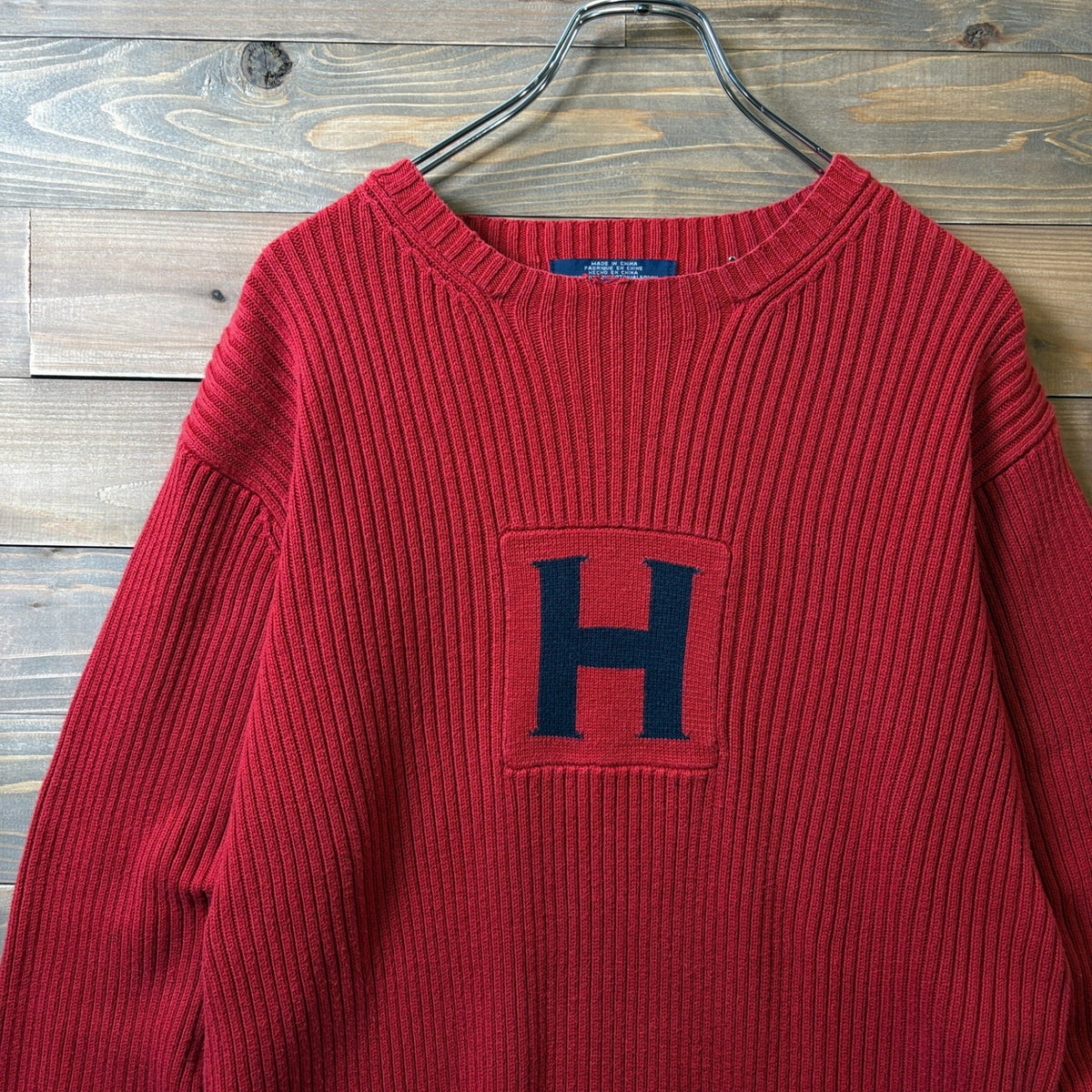 1990s “Tommy Hilfiger” Rib Knit Cotton Sweater