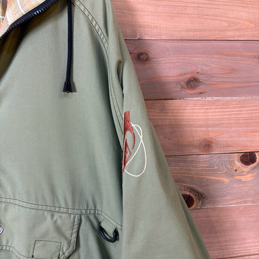 2000s Quiksilver ”Ombre Check” Reversible Anorak Hoodie